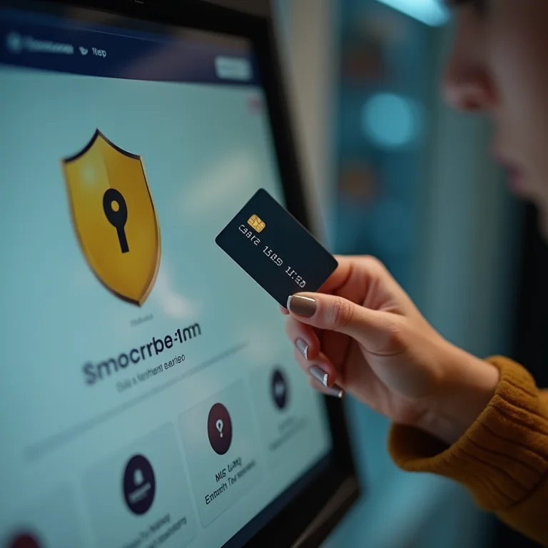 Mulher usando cartão de crédito em brechó online com pagamento seguro