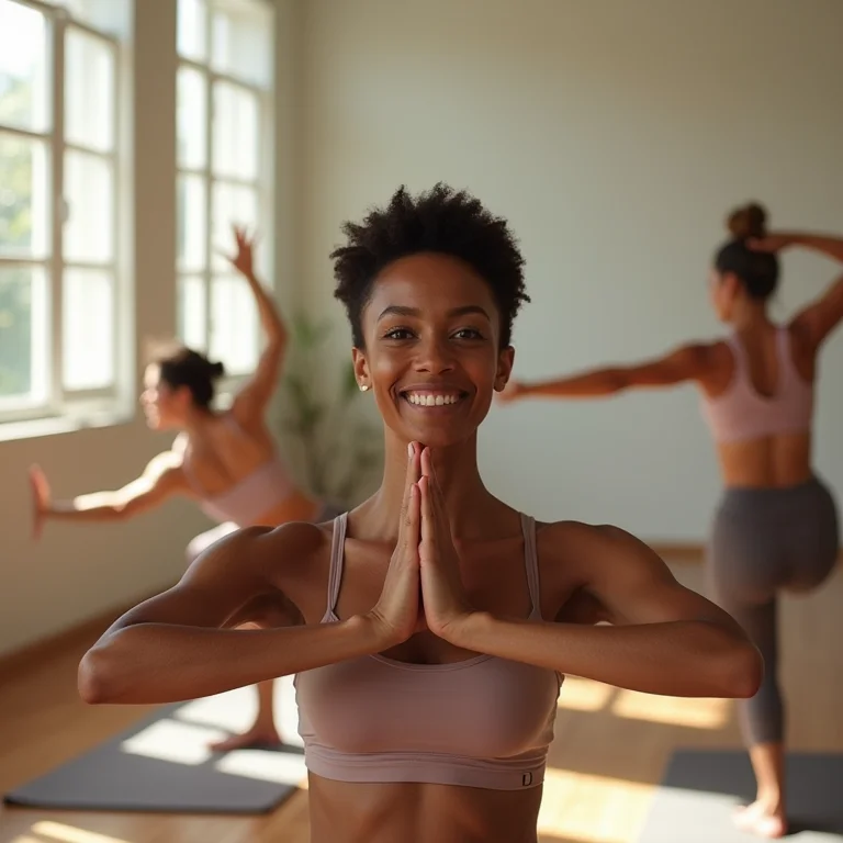 Mulheres brasileiras praticando ioga