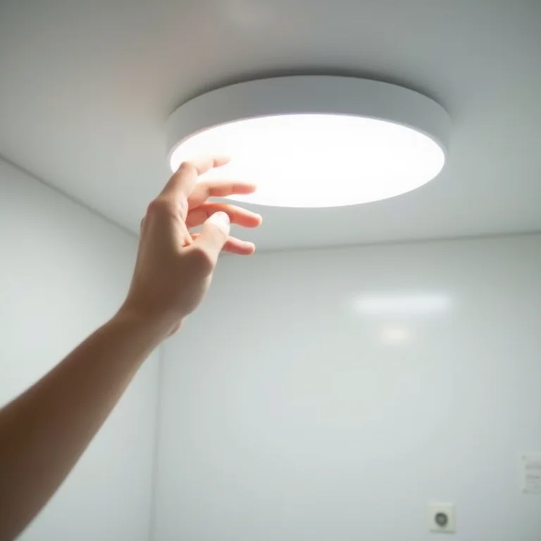 Múltiplas fontes de luz em área de serviço para evitar sombras