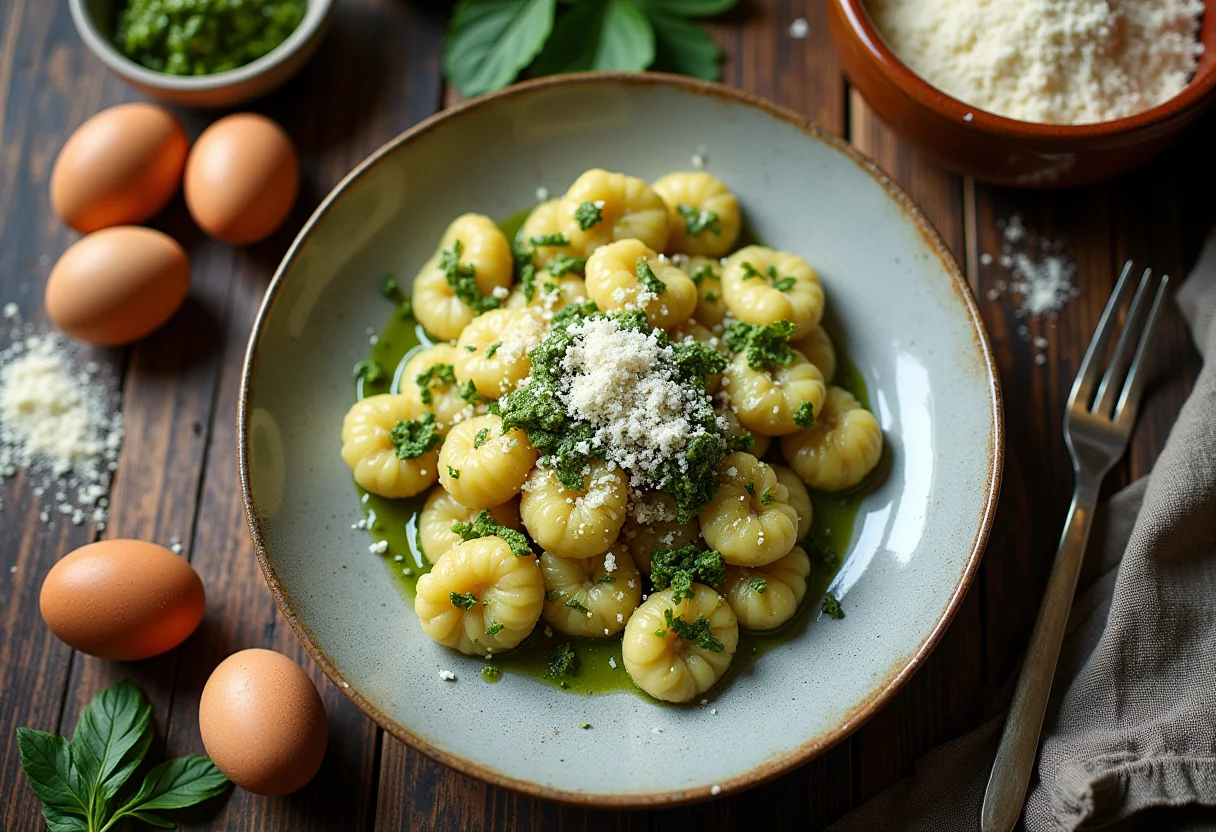 Nhoque de batata perfeito: segredos de chef que você precisa saber Nhoque de batata caseiro com ingredientes frescos