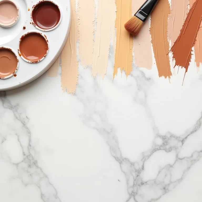 Paleta de cores terrosas e pastéis para identidade visual.