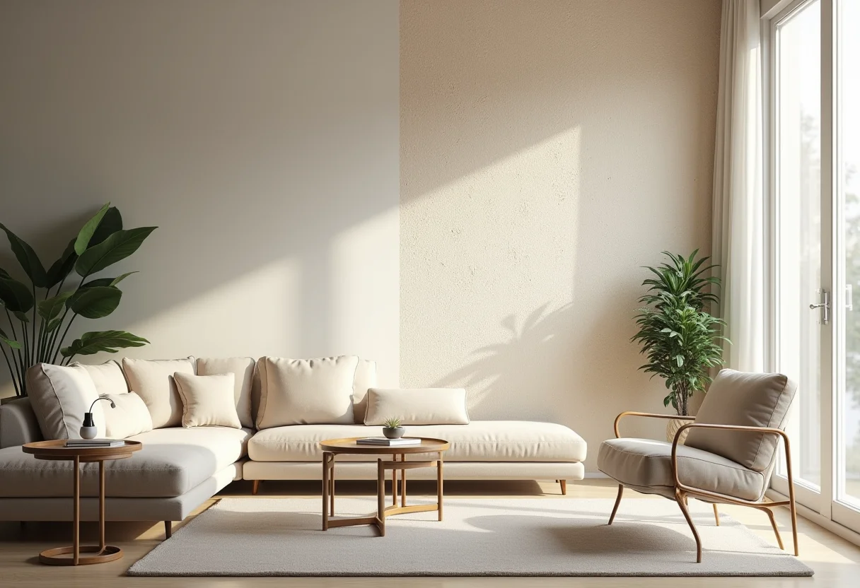 Pintura com esponja: o truque FÁCIL para renovar sua parede Parede com pintura esponjada em sala de estar moderna