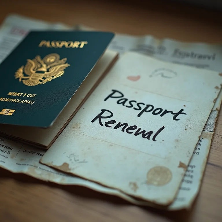 Passaporte vencido e lembrete de renovação