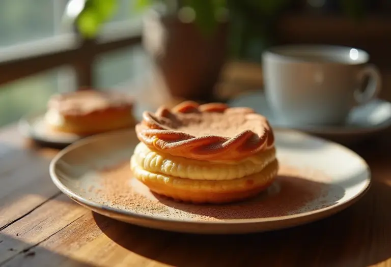 Pastel de Belém tradicional com canela