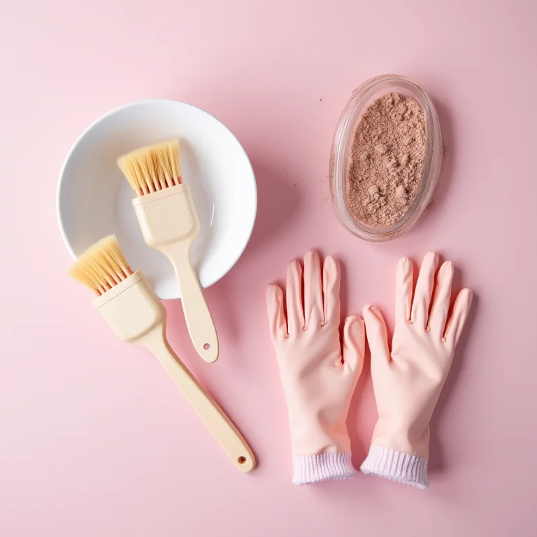 Pincel, luvas e pote: os melhores amigos de quem faz ombré hair em casa.