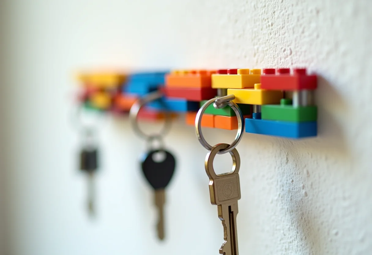 Porta Chaves com Lego: Tutorial simples e criativo (DIY) Porta chaves criativo feito com Lego