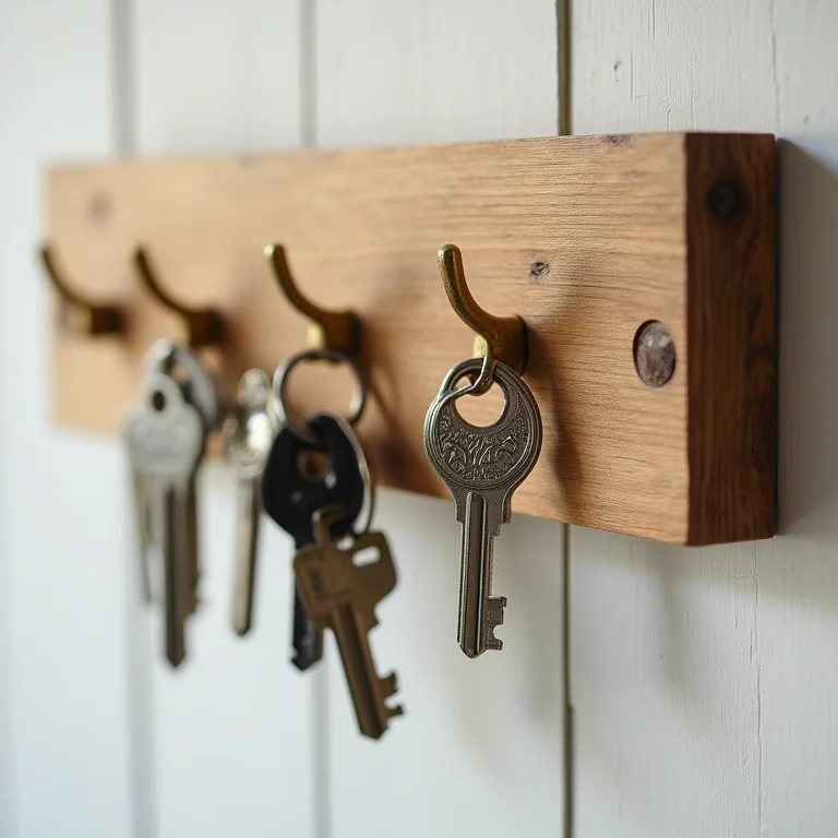 Porta chaves rústico feito com paletes de madeira.