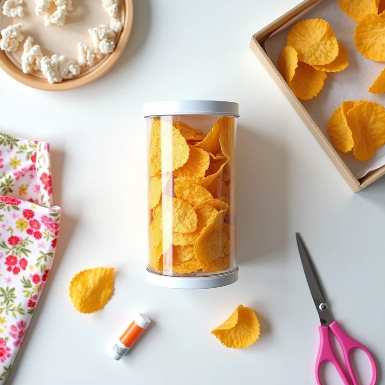 Porta-lápis decorado com tecido e materiais de costura.