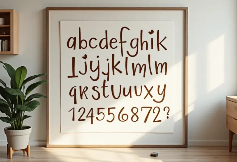 Pôster de alfabeto decorativo mostrando várias fontes serifadas e não serifadas