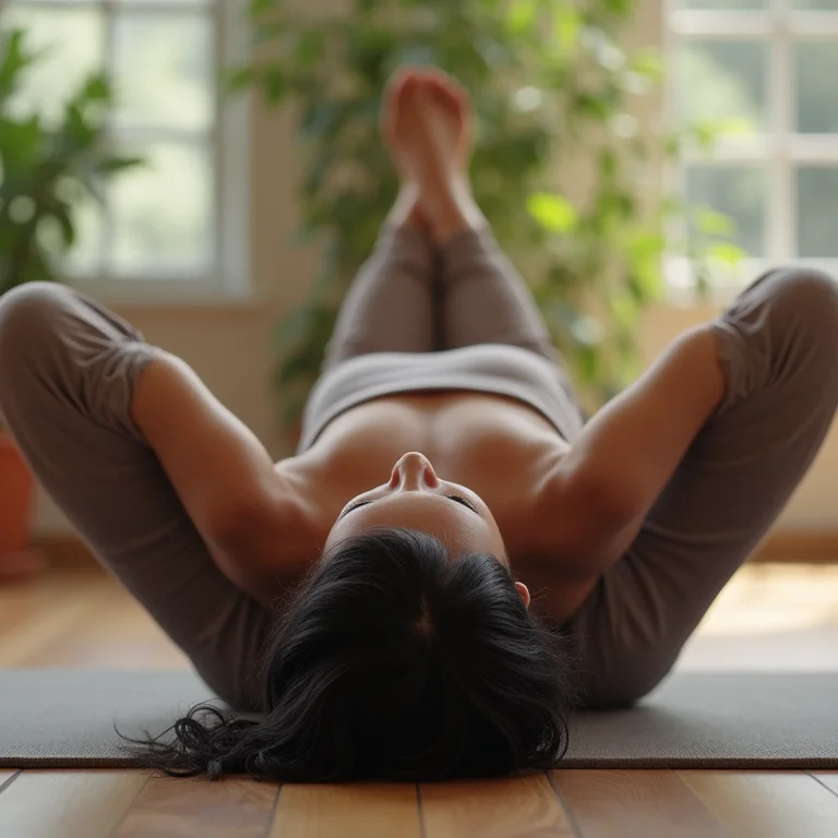 Postura da borboleta reclinada para relaxar