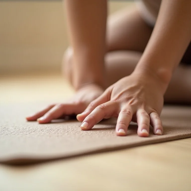 Postura da Criança (Balasana) em close-up