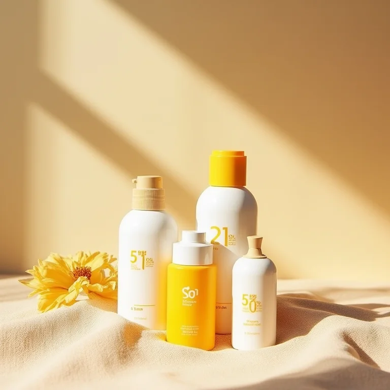 Protetores solares variados para proteção da pele