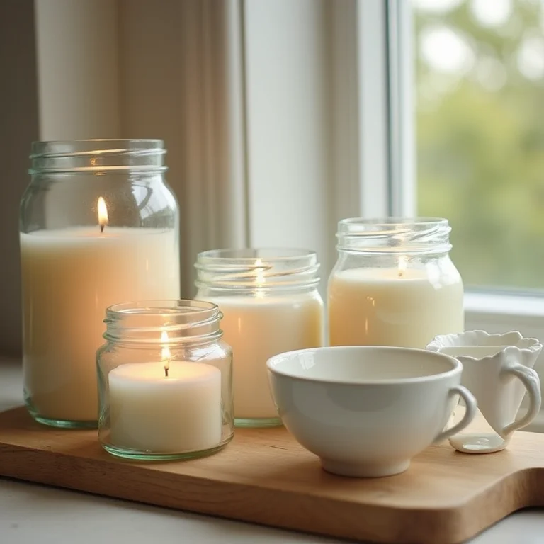 Recipientes criativos para velas artesanais