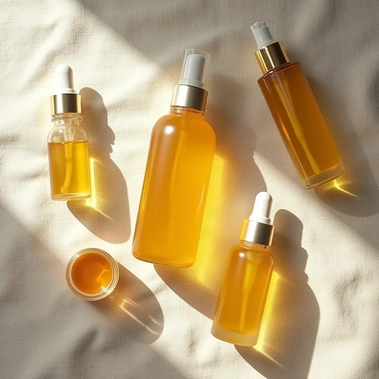 Reparadores de pontas para cabelos secos em fundo de linho.