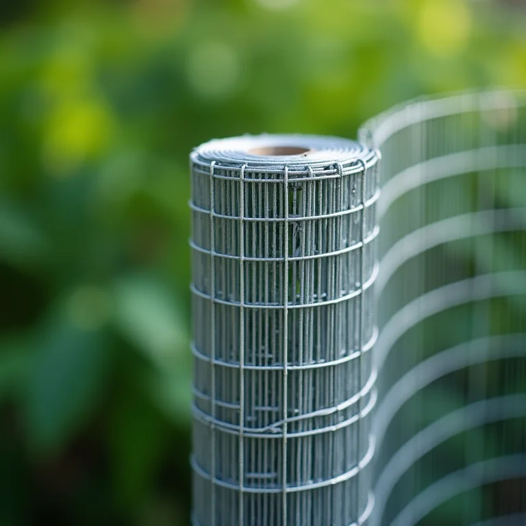 Rolo de tela de arame galvanizado em close