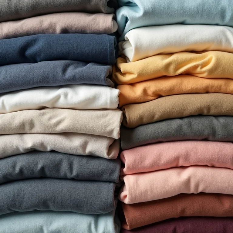 Roupas dobradas para doação ou venda