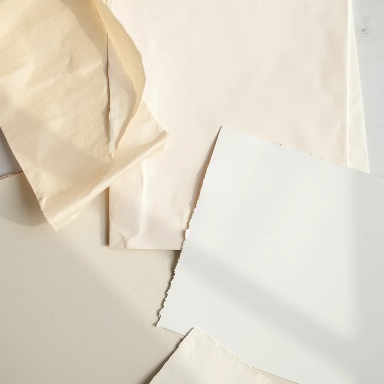 Seleção de papéis para livros de artista.