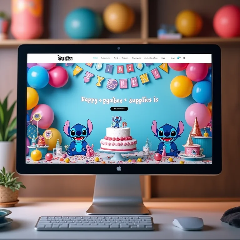 Site especializado em festas com tema Stitch