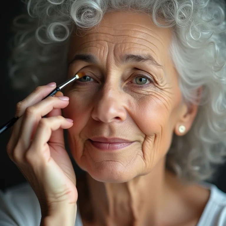 Sombras claras e cintilantes para olhos pequenos