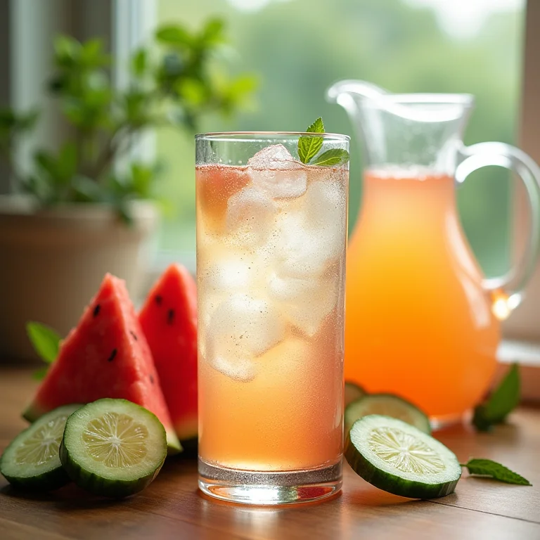 Suco refrescante para hidratação