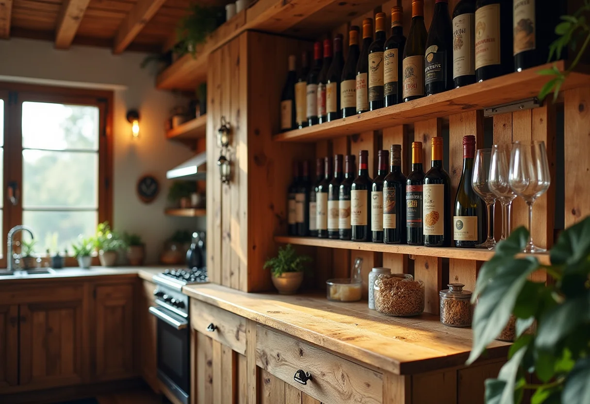 Adega DIY: Faça um suporte de vinho incrível e barato! Suporte de vinho DIY feito com paletes de madeira