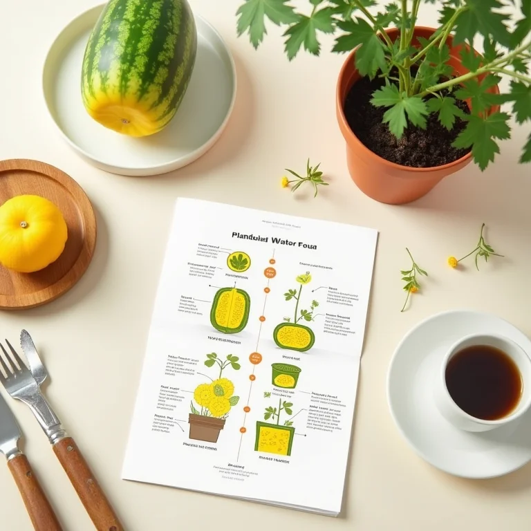 Tabela resumo com infográfico de como plantar melancia amarela em vaso