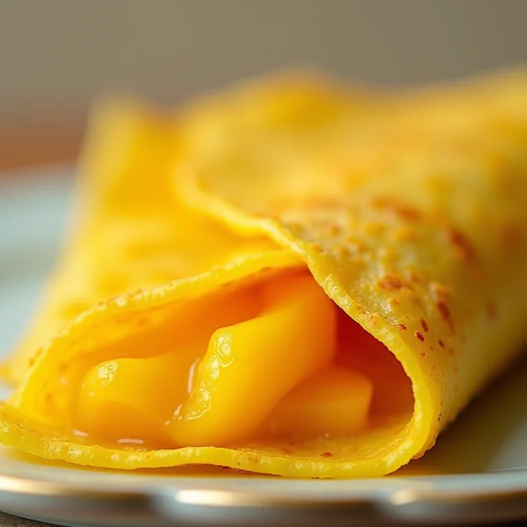 Tapioca recheada com manga