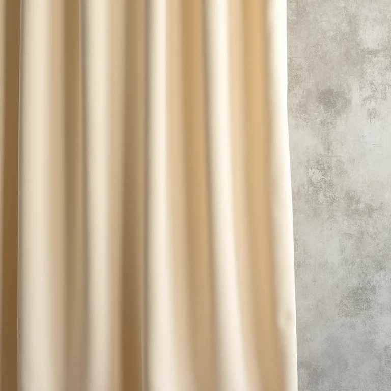 Tecido plissado bege com textura geométrica