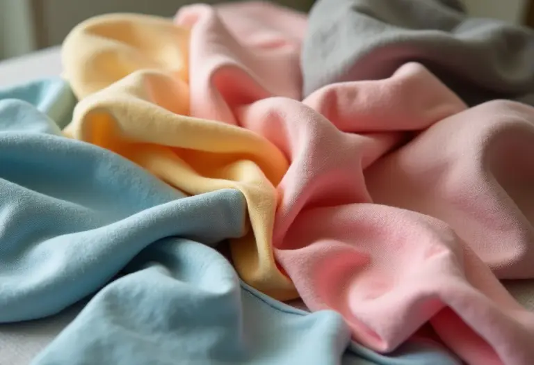 Tecidos variados com entretela aparente