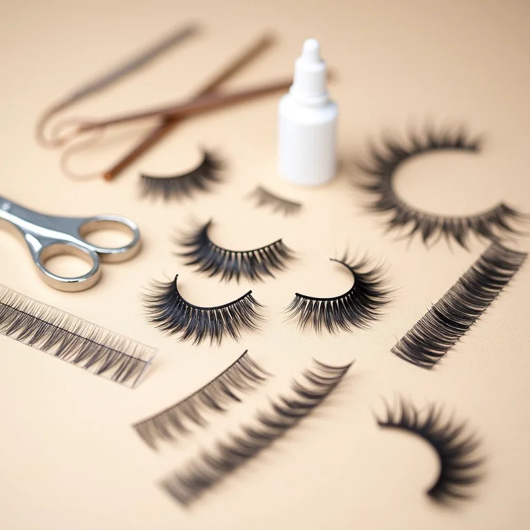 Tipos de cílios postiços e acessórios