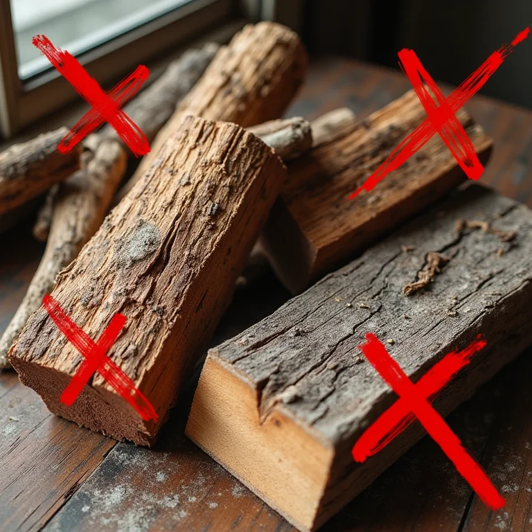 Tipos de combustíveis inadequados para fogueira.