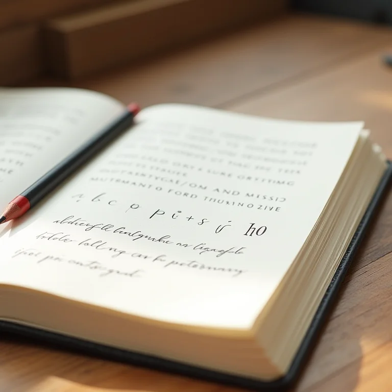 Treino do alfabeto para caligrafia.