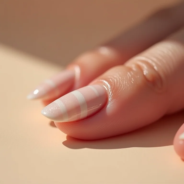 Usando fitas adesivas para unhas listradas