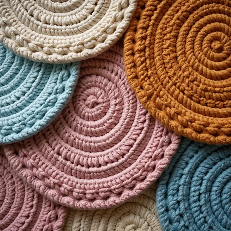 Vantagens de tapetes redondos de crochê: texturas e cores