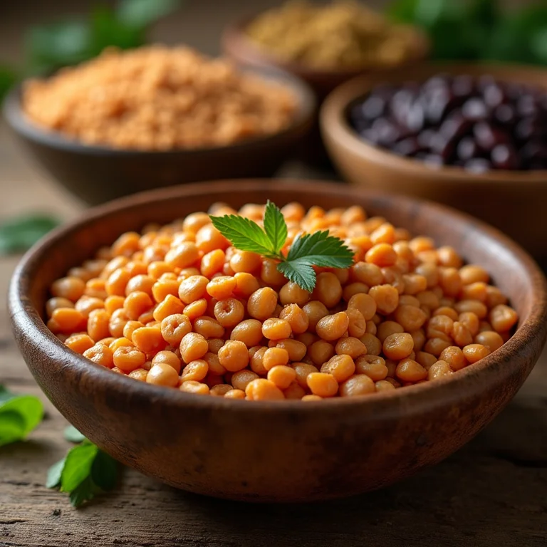 Variedade de leguminosas nutritivas