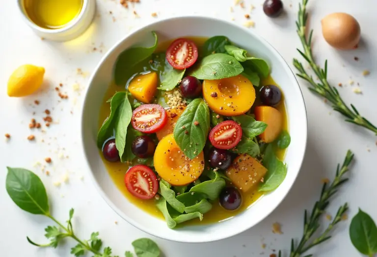 Vinagrete clássico em salada colorida