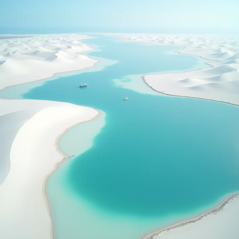 Vista aérea dos Lençóis Maranhenses