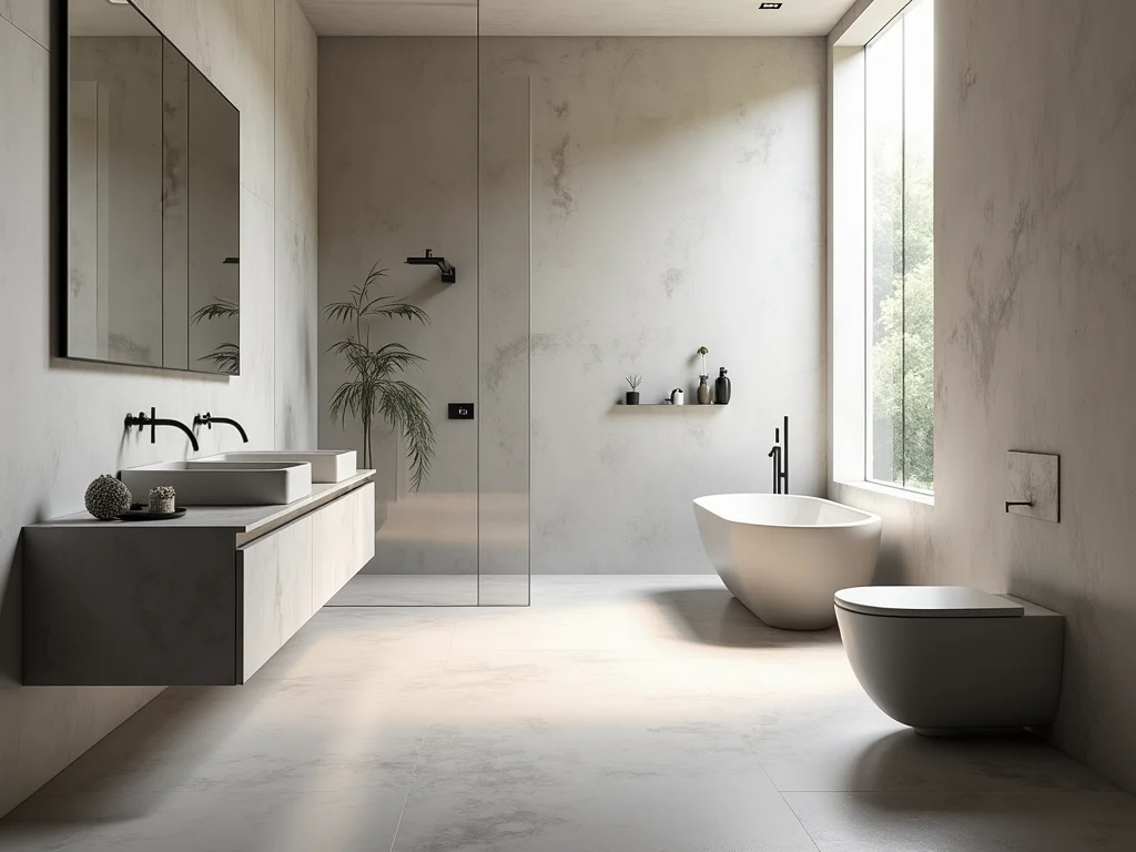 Banheiro com Cimento Queimado: Moderno, Chique e Fácil de Limpar {'title': 'Banheiro com Cimento Queimado: Moderno, Chique e Fácil de Limpar'} par Limpar'} '}