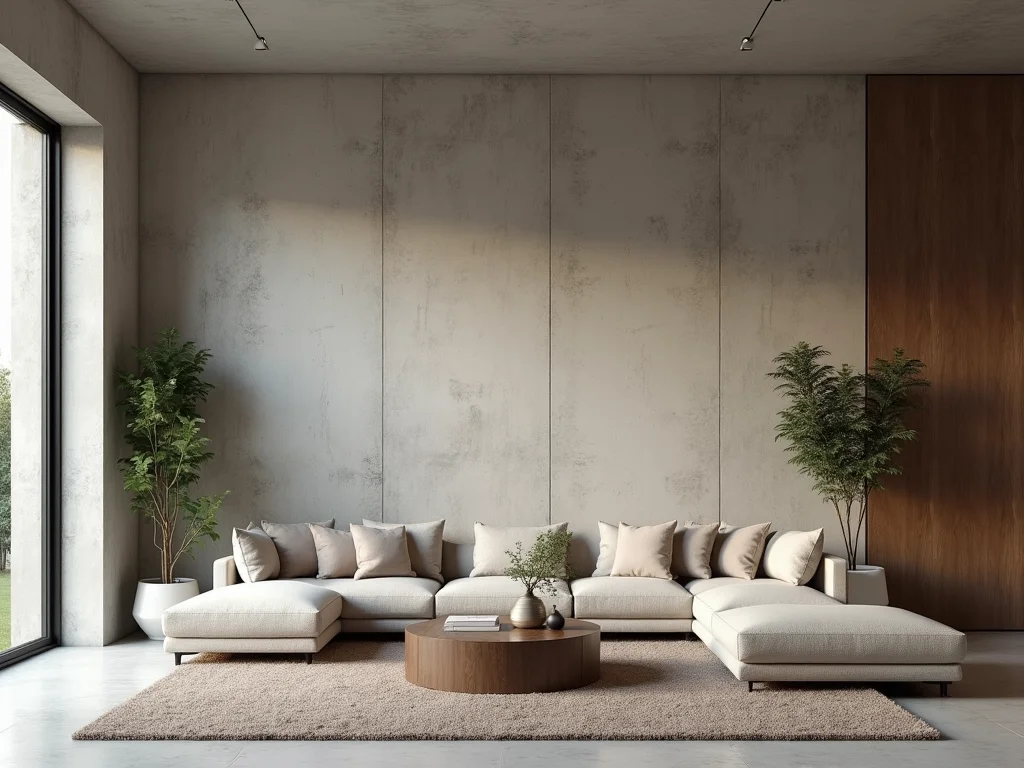 Parede Cimento Queimado para Sala: Inspiração e Dicas de Aplicação Parede Cimento Queimado para Sala: Inspiração e Dicas de Aplicação