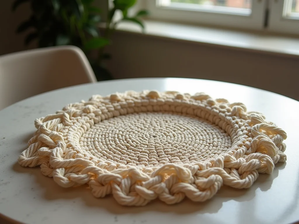 Sousplat de Crochê em Fio de Malha: Charme Artesanal para sua Mesa Sousplat de Crochê em Fio de Malha: Charme Artesanal para sua Mesa