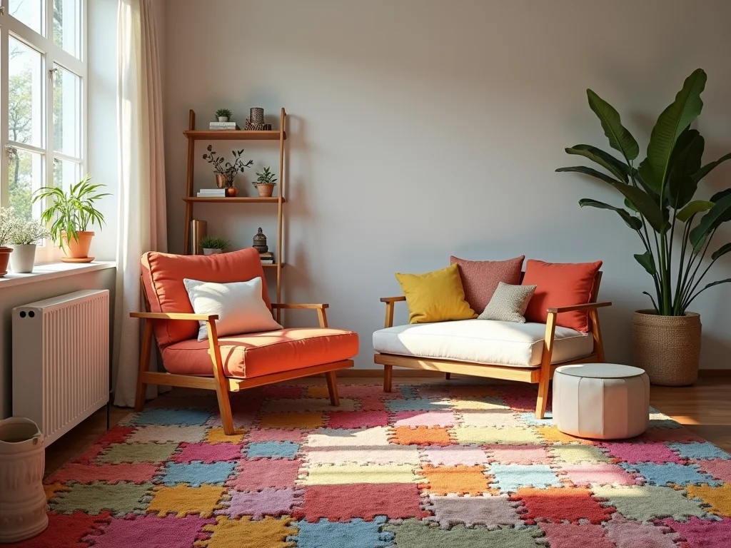 Tapete de Retalhos Fácil: Crie o Seu em Poucas Horas! Tapete de Retalhos Fácil: Crie o Seu em Poucas Horas!