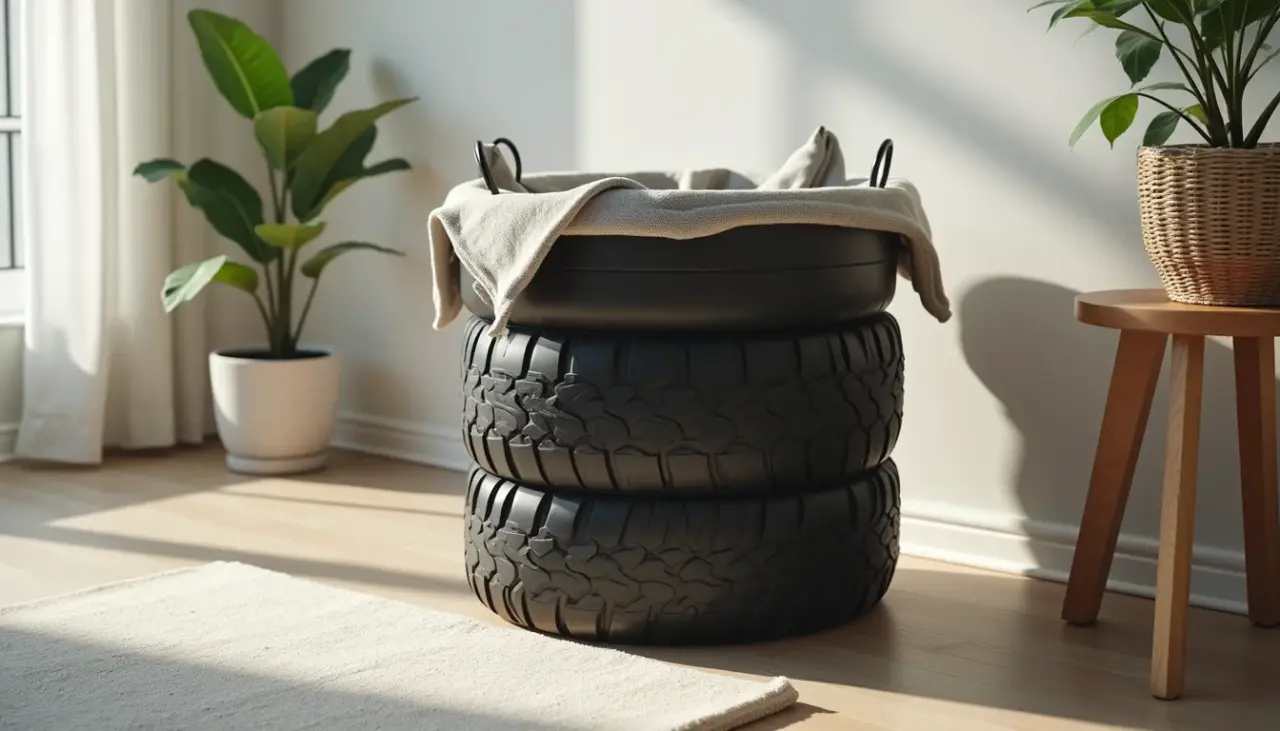 Cestos de Roupa com Pneu: Transforme Lixo em Luxo Sustentável!