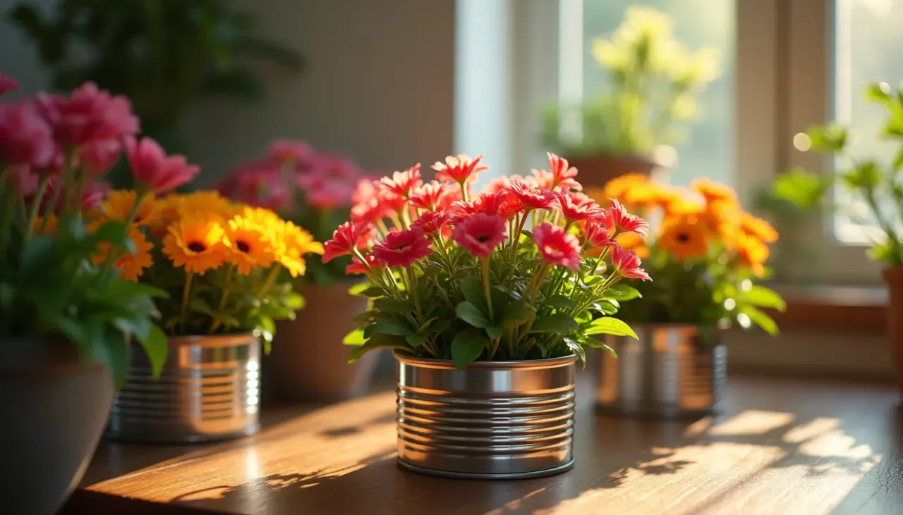 Transforme Latas de Atum em Vasos de Flores Incríveis Transforme Latas de Atum em Vasos de Flores Incríveis