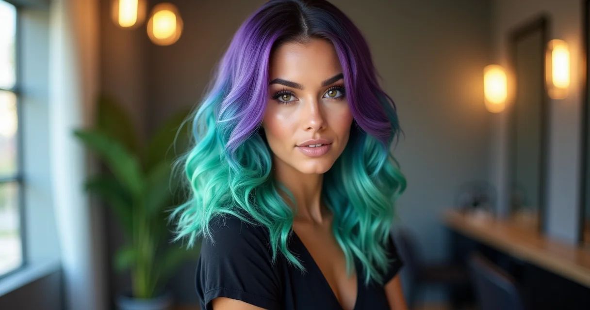 8 Ideias de Cabelo Verde Água com Roxo: Técnicas que Transformam seu Visual 8 Ideias de Cabelo Verde Água com Roxo: Técnicas que Transformam seu Visual